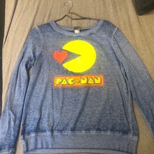 long sleeve pac-man t shirt